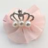 Pinza para el pelo de mariposa de gasa de nieve para niños coreanos, nudo de plato, pinza para el pelo, tienda de bisutería de encaje, pinza para el pelo con corona de diamantes de princesa