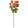 8 Esquejes de Rosa de Flores Artificiales Estilo Europeo Lujo Accesible Pintura al Óleo Borde Quemado Decoración de Mesa para Sala de Estar Decoración de Flores Artificiales