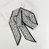 Pañuelo Largo de Seda Retro Versátil con Flores de Anacardo para Mujer, Diadema, Bufanda para el Cuello, Cinturón para la Cintura, Lazo para Bolso, Cinta con un Toque de Lujo