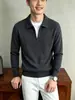 Suéter de punto Yingao para hombre con cuello half-zip, casual de negocios para otoño e invierno, estilo old money, suéter de corte holgado para hombres de mediana edad