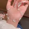 Pulseira Popular de Pérolas com Contas para Meninas, Luxo Leve, Temperamento de Alto Padrão, Pulseira Olho de Gato, Nova Joia de Mão Atacado