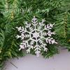 Nuevo colgante de decoración para árbol de Navidad 12.8cm polvo de cebolla brillante copo de nieve tridimensional diseño de lugar de boda navideño