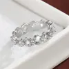 Anillo de Tirador Redondo Hueco de Venta Caliente Transfronterizo Estilo Chino Exquisito Versátil Anillo para Dedo Índice Joyería de Mano de Lujo Ligero Nicho