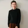 Malha de Cashmere 100% Puro com Fio Floral e Gola Redonda de Luxo Leve para Mulheres com Detalhes Brilhantes de Seda ~ Estilo Suave Malha Solta e Justa