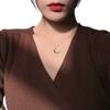 Collar de luna con diseño de nicho 2021, cadena de clavícula de moda para mujer, estilo coreano, sencillo, elegante y frío.
