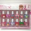 Lindo Dibujo Animado Kurome Multicolor Corazón Femenino Colorido Esmalte de Uñas Peelable Base Agua Set Juguetes para Niñas y Niños