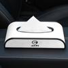 Nueva caja de pañuelos de gamuza para coche ai'an, lujo ligero, caja de pañuelos colgante de alta gama, decoración interior de coche portátil