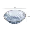 Bandeja de frutas de plástico PET estilo luxo para uso doméstico, bandeja de doces para mesa de centro da sala de estar, bandeja criativa multicolorida para lanches, nozes e frutas