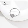 Anillo Xuping de Acero Inoxidable Color Original Estilo Nuevo Carácter de la Fortuna No Ajustable, Anillo Clásico Estilo Minimalista Simple y Elegante