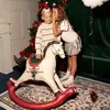 Nuevo Globo de Madera 3D con Forma de Caballo Navideño Decoración para Fiesta de Nochebuena Globo de Papel de Aluminio