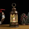 Linterna de Caballo Nueva de Navidad Linterna de Caballo Retro Europea Caja de Música de Nieve Decoración Navideña Adorno de Escritorio Lámpara