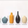 Conjunto de Vasos Cerâmicos, Decoração de Casa, Arranjo de Flores para Sala de Estar, Conjunto de Três Peças de Recipiente para Flores Moderno, Decoração de Vaso Branco