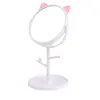 Espejo de Maquillaje de Princesa con Orejas de Gato, Espejo de Tocador de Escritorio para el Hogar, Espejo HD Giratorio, Espejo con Almacenamiento para Pendientes y Joyas