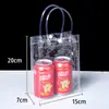 Bolsa Transparente de PVC com Logo Personalizado Impresso, Bolsa de Presente para Doces de Casamento de Luxo, Feita Sob Medida