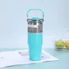Taza Termo de 30 oz con Asa de Venta Caliente Transfronteriza Tapa Transparente Acero Inoxidable Taza para Coche Exterior Gran Capacidad Taza para Hielo