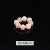 Cuentas Redondas de Cristal Natural Serie Anillo Corredizo Ágata Perla Hecho a Mano Accesorios para Joyería DIY Pulsera Accesorios de Borla de Mano