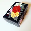 Caja de Almacenamiento de Joyería de Laca Pushguang Caja de Joyería de Novia Vintage de Madera Hecha a Mano Pintada Caja de Joyería de Regalo Creativo