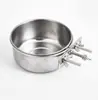 Comedero para pájaros de acero inoxidable, taza de comida para pájaros, caja de comida, jaula para pájaros, comedero para pájaros, bebedero, taza de agua, comedero, tolva de comida, suministros para pájaros mascota