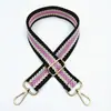 Nuevo accesorio para bolso de bandolera cruzada de color tejido de 3,8 cm con correa larga ajustable para el hombro, correa ancha y gruesa para el hombro