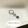 Pendientes Colgantes de Corazón con Cruz de Diamantes Brillantes para Mujer, Modernos, Únicos, de Alta Gama, Joyería para Orejas con Forma de Corazón Transfronteriza
