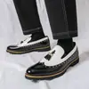 Mocassins Masculinos Plus Size Transfronteiriços 2025, Novos Sapatos de Couro Casuais de Negócios para Todas as Estações, Mocassins Masculinos Modernos com Borlas