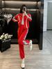Artículos europeos 2023 Primavera y Otoño Nuevo Ligero familiar estilo hermana real deportivo casual combinable Traje de moda abrigo corto pantalones de pierna ancha para mujer