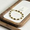 Pulseira Vintage de Pedra Natural Aço Titânio Pulseira de Contas de Pedra Natural Pulseira Nicho Cristal Concha Pulseira Maillard para Mulheres