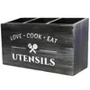 Caja de Almacenamiento de Madera Transfronteriza Organizador de Clasificación con Múltiples Compartimentos para Vajilla de Cocina Montaje en Pared Caja de Almacenamiento Misceláneo para Papelería de Escritorio
