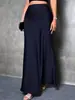 2026 Amazon Europeu e Americano Transfronteiriço Moda Feminina Elegante Cintura Alta Feminina Cor Sólida Extra Longo Cetim Cauda de Peixe Saia Outono e Inverno