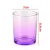 Taza de Vela de Aromaterapia de Fábrica Contenedor de Vela de Vidrio de Color Adornos Decorativos Románticos para Interiores Taza de Portavelas Casera para Bricolaje