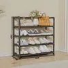 Estante para zapatos con reposabrazos Simple para el hogar Entrada Almacenamiento interior Estante a prueba de polvo Estante de almacenamiento para dormitorio de estudiante Zapatero A partir de una pieza