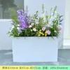 Arreglos Artificiales de Hortensias y Rosas en Cajas de Flores Mixtas y Macetas para Balcón, Oficina de Ventas, Restaurante, Sala de Estar y Decoración de Divisiones