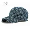 Boné de Baseball Rígido Lavado em Jeans Estilo Coreano para Mulheres, Boné Versátil para Proteção Solar ao Ar Livre na Primavera e Outono para Homens