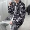 Camisa fina estilo Hong Kong de primavera, verano y otoño para hombre, estilo japonés, moderna, combinable, de manga larga, de marca, moderna, informal, moderna.