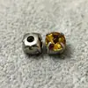 6mm Satélite Colorido Laser K9 Vidro Garra Pequena Redondo Proteína Cristal Iridescente Costurado à Mão Strass para Decoração de Roupas DIY