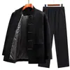 Traje Tang de invierno de nuevo estilo para hombres de mediana edad y mayores, un atuendo de cumpleaños para abuelo, ropa de invierno engrosada con estilo chino
