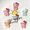Acessórios de Resina DIY Desenho Animado Óculos Gato Cola de Creme Grampo de Cabelo Feito à Mão Capa de Celular Pingente de Copo de Água Acessórios de Joias
