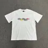 Suministro a Largo Plazo de Camisetas Serie 240g con Mangas Cortas, Estampado de Logo de Letras, Estilo Casual para Hombres y Mujeres, Moda de Hilo Doble de Manga Corta, Tendencia de Comercio Exterior