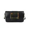 Bolsa feminina vintage transfronteiriça, bolsa de ombro estilosa e texturizada, bolsa para o dia a dia com design de nicho, bolsa transversal pequena quadrada versátil