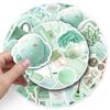 50 Adesivos Ins Verde Menta Pequenos Frescos Estilo Nórdico Sal Impermeável Decorativos DIY Adesivos para Copo de Água Livro de Mão