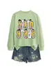 Moletom casual fashion elegante feminino gola redonda outono e inverno sexto ano laço Amazon eBay site independente