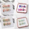 Piezas de Manicura Ovaladas Cortas Portátiles Hechas Completamente a Mano, Multicolor Extraíbles Corazón de Brillo Puro Blanqueamiento Estilo de Alta Gama 10 Piezas