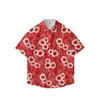 Camisa Floral Tendência Estilo Havaiano Manga Curta Masculina Verão Estampada Lapela Camisa Masculina Praia Casual Estampa Completa