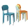 Taburete con Respaldo para Sala de Estar, Silla Moderna Minimalista Engrosada para Comedor en Casa, Silla de Comedor de Plástico de Lujo Ligero para Adultos