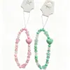 Cadena para Teléfono de Cuentas con Forma de Corazón DIY, Colgante de Perlas Acrílicas Estilo Chica Dulce Coreana, Opciones Multicolor para Colgantes de Bolsa