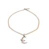 Collar de Cadena Hoja Lunar Dulce Cool Trendy Nicho Viento Frío Celebridad de Internet Cadena Clavícula Collar de Moda Personalizado para Mujer