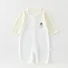 Ropa de Verano para Bebé, Conjunto de una Pieza, Algodón Puro Clase A, Mono de Verano Ajustado de Manga Corta para Recién Nacido e Infantil