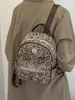 Mochila Grande com Estampa de Leopardo Retrô Feminina 2026 Nova Versátil para o Trabalho Estudante Bolsa Escolar Alta Aparência Mochila de Viagem