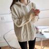 Suéter de Punto Grueso con Capucha Nuevo para Mujer Suéter Trenzado Otoño e Invierno Cálido Holgado Adelgazante Ropa Interior Ropa Exterior Suéter Holgazán