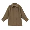 NEIHE 2026 Gabardina Casual Ligera Ligeramente para Exteriores con Botonadura Oculta para Mujer, Nuevo Modelo Otoño 260076